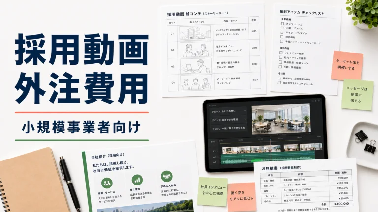 採用動画の素材支給、撮影、編集範囲を整理するカバー画像