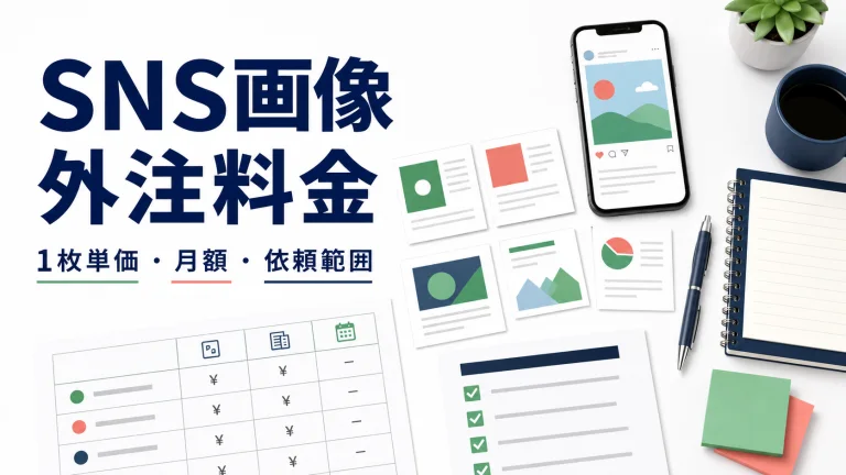 SNS画像の1枚単価・3点パック・月額運用を整理するためのカバー画像